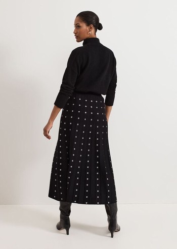 Phase Eight Emilia Eyelet Skirts Black Canada | TDGOMI-365